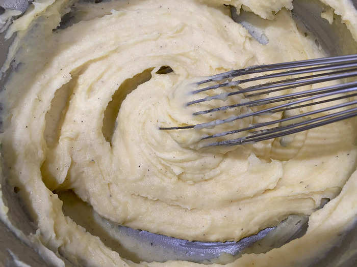 These mashed potatoes had an incredibly silky-soft texture.