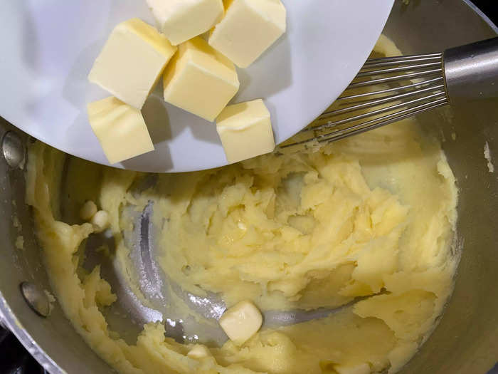 The butter really made a difference in the texture of the potatoes.