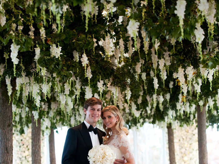 Ivanka Trump and Jared Kushner tied the knot on October 25, 2009 at Trump National Golf Club in Bedminster, New Jersey.