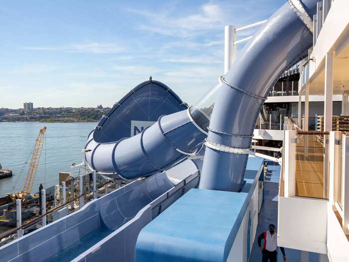 Water slides are an increasingly popular amenity aboard cruise ships.