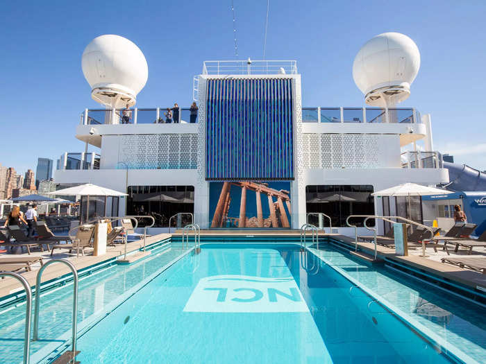 Every popular cruise vessel has amenities like a pool deck, hot tubs, and plenty of outdoor lounges.