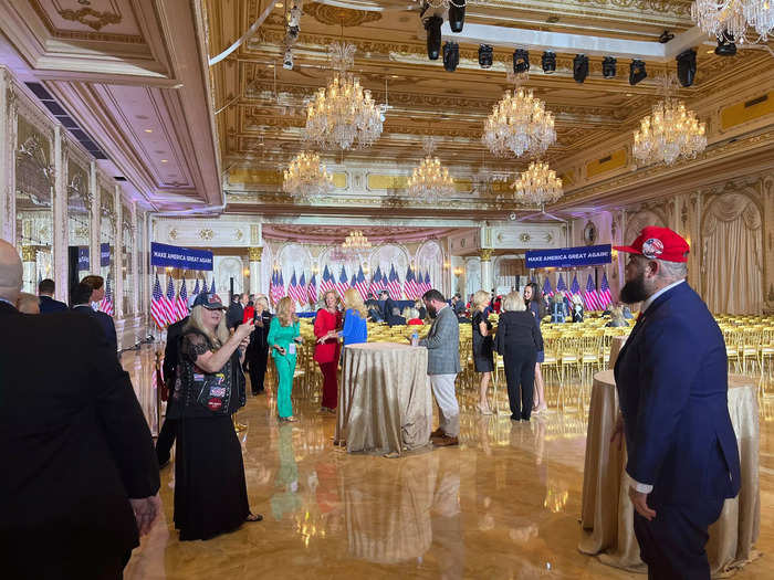 Guests began arriving at the ballroom around 6:30 p.m.