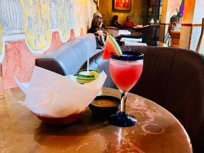 I was intrigued by the Silver Coin, a watermelon-based tequila margarita served straight up, so I ordered one for comparison. I preferred Musk