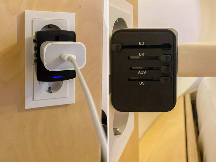 Since outlets in Europe are different from the US, having an outlet adapter was essential for charging my devices.