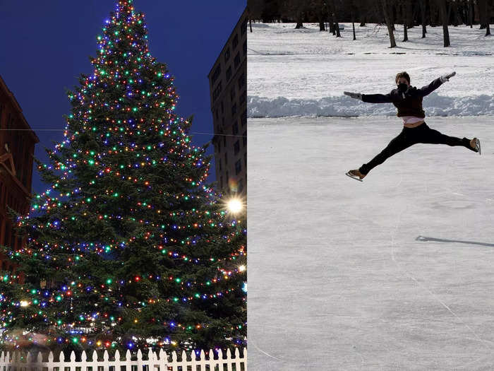 Visit the famous rink where Whitney Houston and Denzel Washington skated or hop aboard the Polar Express in Portland.