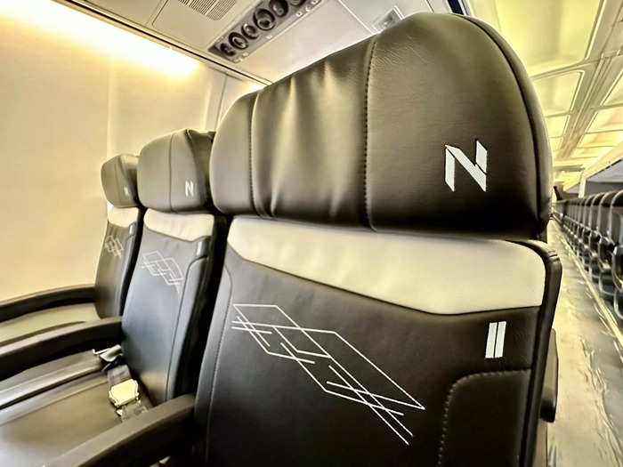 The Northern Pacific-branded seats have been completely refurbished with vegan leather coverings.