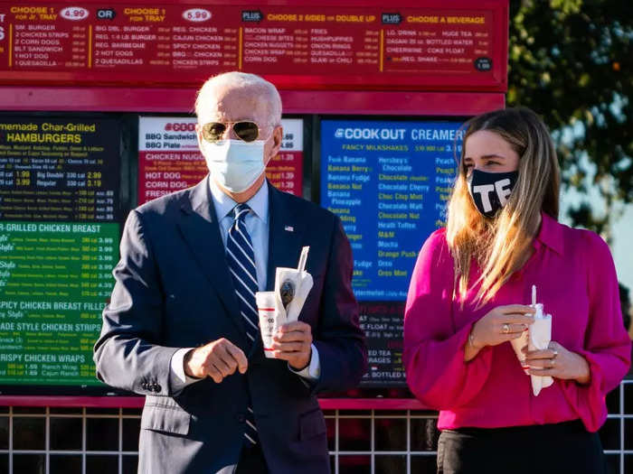 Biden and Finnegan stopped for milkshakes in North Carolina in 2020.