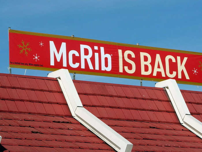After the "Flintstones" campaign, the McRib cult following grew, and every year or two, McDonald