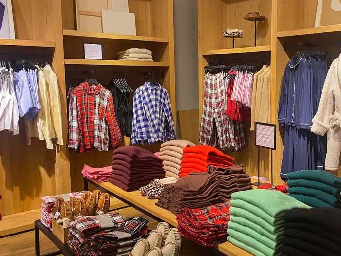 A whole section of the store was strictly for pajamas. The articles of clothing could be bought individually or as a matching set.