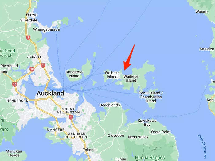 The 36-square-mile island sits in the Hauraki Gulf. It has about 10,000 permanent residents according to Mansion Global, including New Zealand