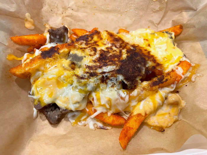 This dish is a fun concept, but the Grilled Cheese Nacho Fries were a little one-note in execution.