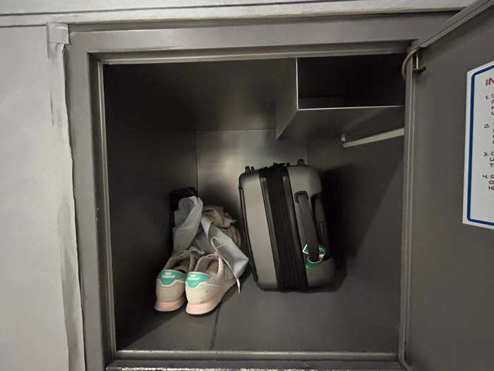 Once I checked in, I was given access to a large locker to store my luggage.