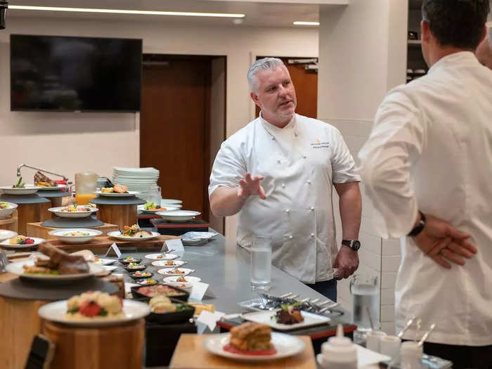 "A little bit of theater is important, but ultimately we want to reflect the value of the meals and the ingredients that are being used," Singapore Airlines Global Food and Beverage Director Antony McNeil said.