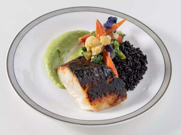 My favorite dishes included the signature Singapore Airlines Miso Glazed Black Cod. It