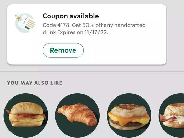 At checkout, the app reminds you again of the eligible discount, which is very useful.