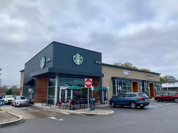 I also visited Starbucks, where mobile orders made up over 40% of sales last quarter, the company says.