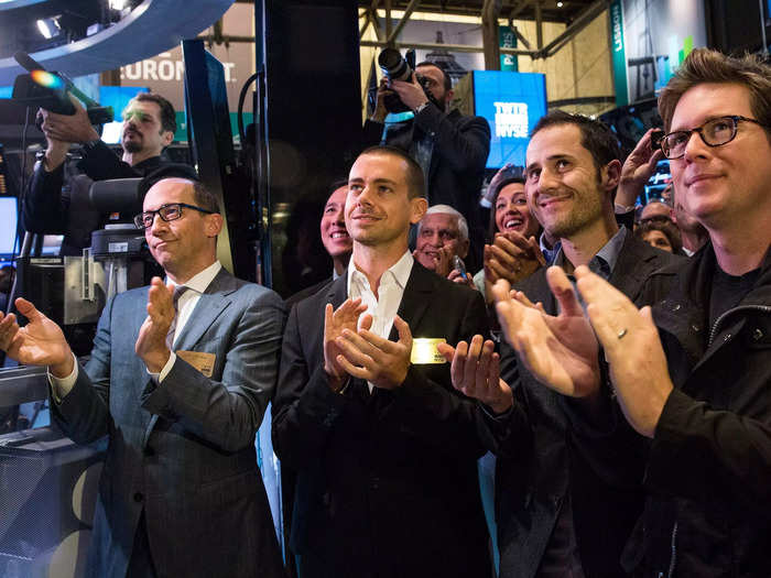 2013: Twitter goes public on the New York Stock Exchange.