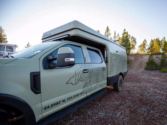 So instead, they let me spend a night in their demo Ford F350-based Terranova RV, which has seen "significant demand" since it was first unveiled in the spring of 2021, Mary Balk, the director of marketing, told Insider in an email.