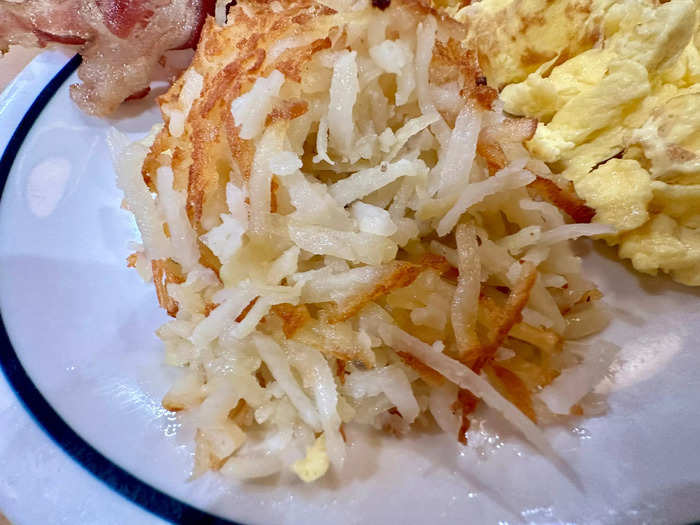 On the other hand, the hash browns were memorable.