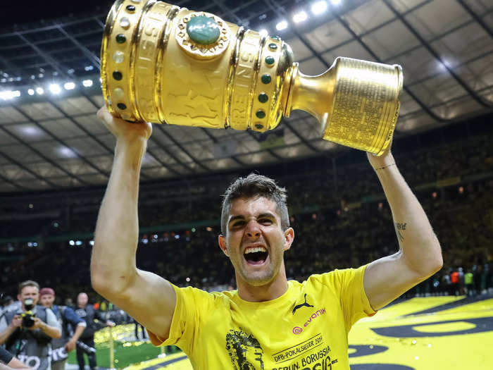 Pulisic began his professional career in the Bundesliga in Germany.