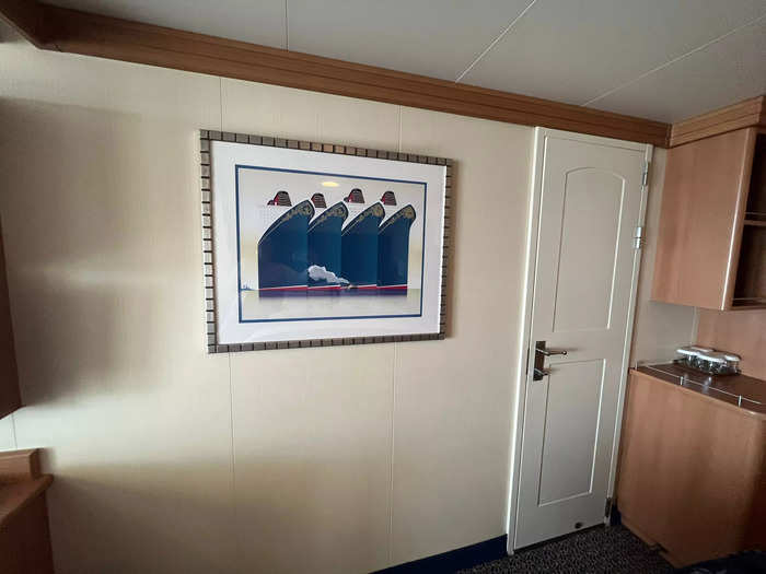 A piece of art depicted other Disney Cruise Line ships.