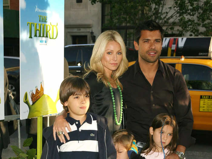 Ripa and Consuelos took their family to a screening of "Shrek the Third" in New York in May 2007.