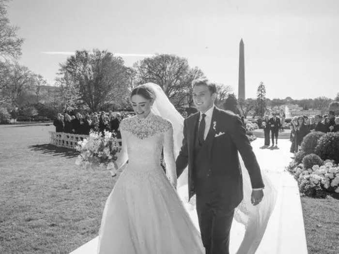 After the ceremony, the celebration continued with a wedding luncheon in the State Dining Room, followed by an evening reception with dessert and dancing.