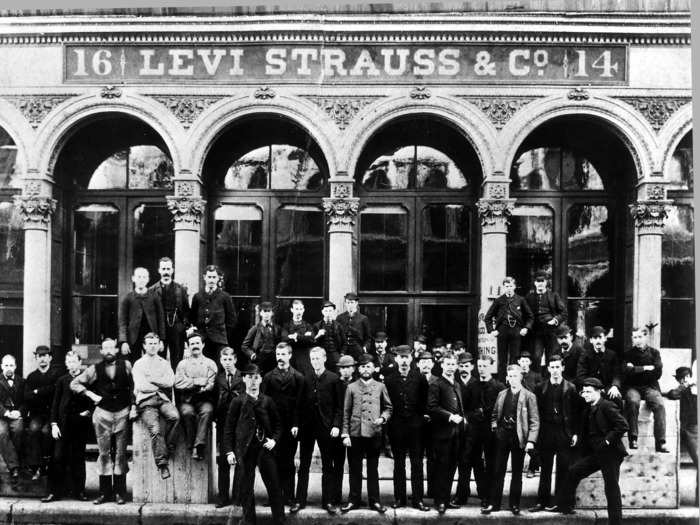 Jeans as we know them today were born decades later when Strauss teamed up with a tailor to create riveted pants.