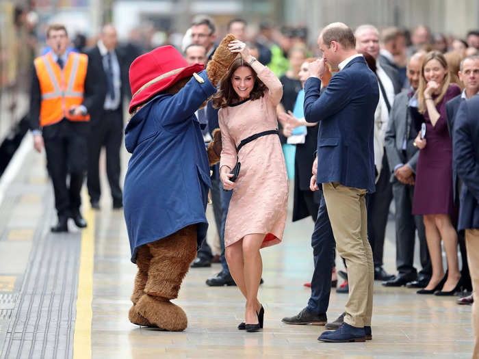 The royals are sometimes roped into performing in public. For example, Kate danced with Paddington Bear in 2019.