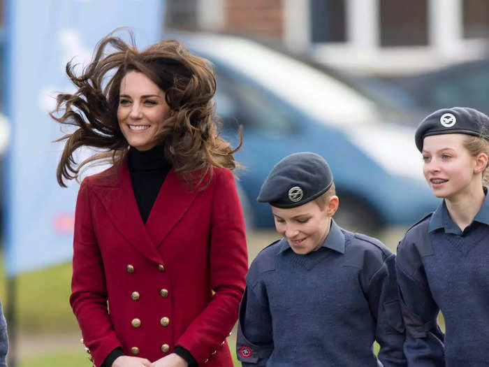 Kate Middleton is prone to windswept hair, just like anyone else.