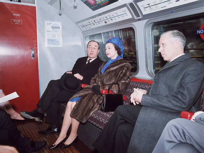 The royal family have been known to use public transport on occasion. In March 1969, the Queen was photographed on the Victoria Line on the London Underground.