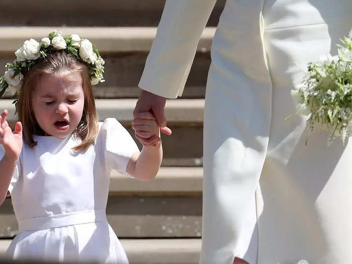 Cameras captured Princess Charlotte mid-sneeze at the Sussexes