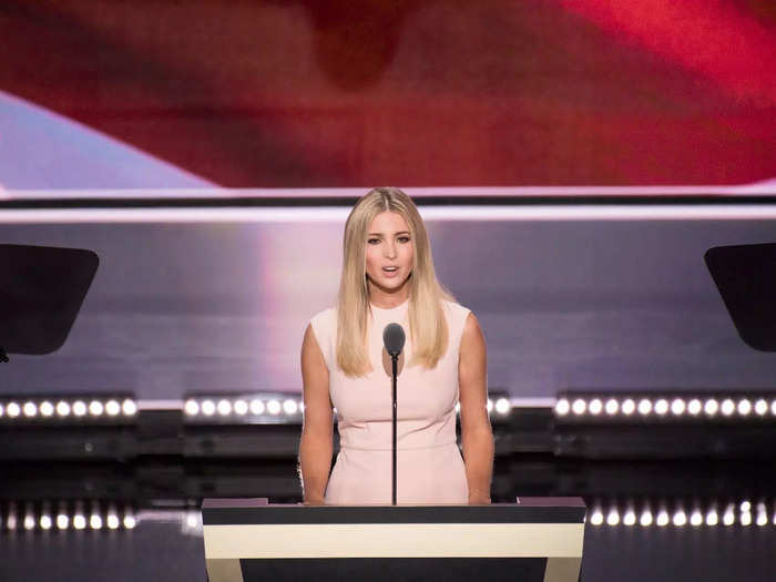 Ivanka joined him on the campaign trail, making high-profile speeches at events like the Republican National Convention in July 2016.