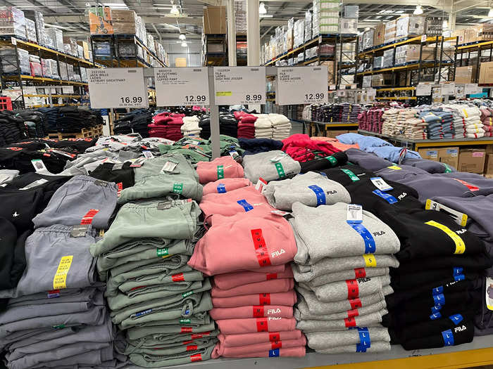 There was also a large range of branded sportswear on offer at Costco.