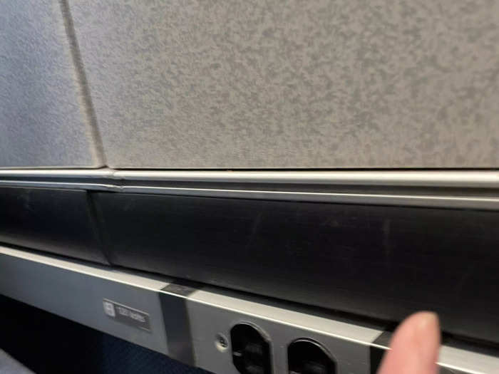 Each section of seats had its own outlets, but the ones on my side of the train didn