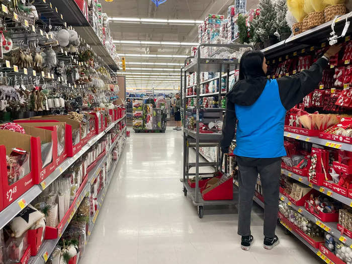 ... and more of a peaceful affair with only a handful of shoppers perusing the electronics, toys, and holiday decor deals.