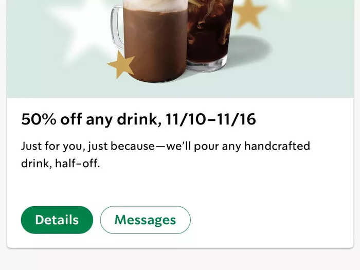 I used the Starbucks app to mobile order, which Starbucks says makes up about 40% of all sales.