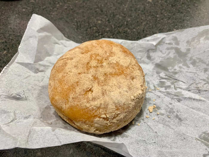 My husband is more adventurous than me, so he tried some newer options like the cookie butter doughnut.