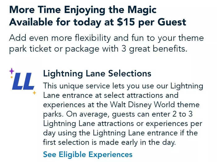 My family paid a total of $45, or $15 per person, to be able to use Genie+ for one day, on top of our theme park tickets.