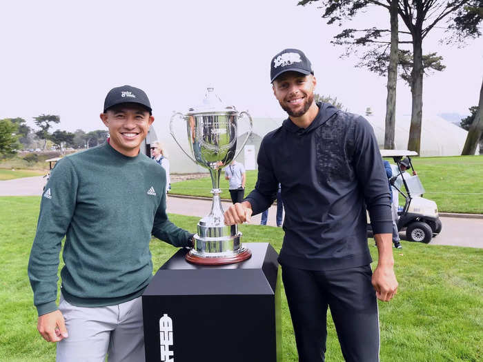 And with Collin Morikawa at the First Annual Curry Cup in August.