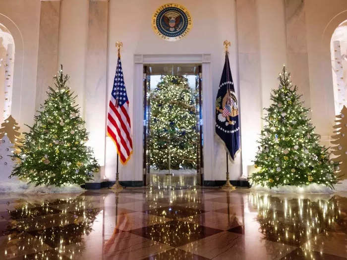 The planning process for the White House Christmas decorations begins in the spring.