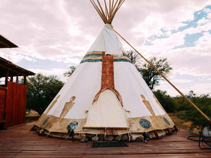 The Eagle Feather teepee was Rob and Sandi