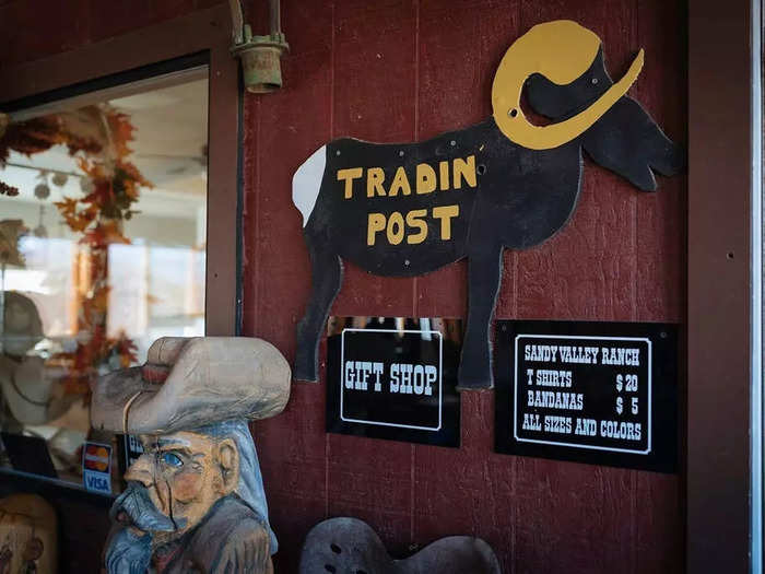 The ranch has a gift shop with T-shirts and bandanas for sale.