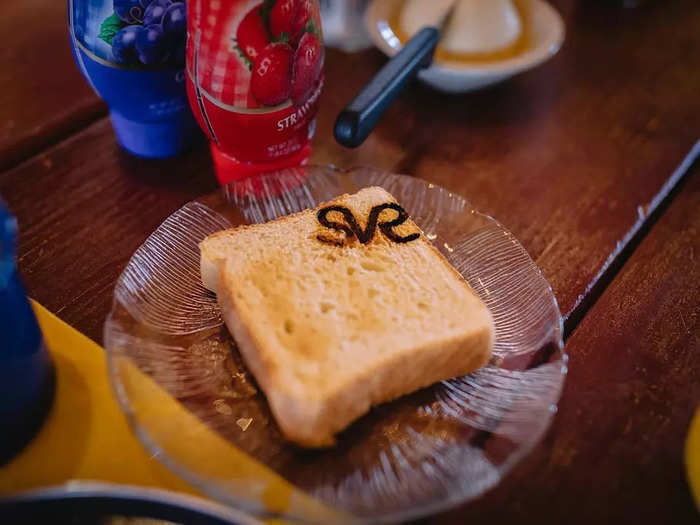 The ranch team pays attention to small details — even branding the bread with its logo.