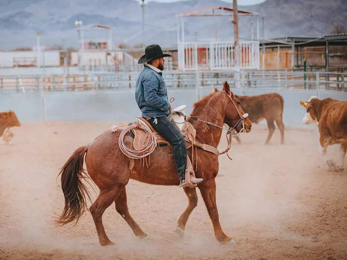 The ranch also has a gun range, and offers cowboy games — from tug-of-war to ax throwing.