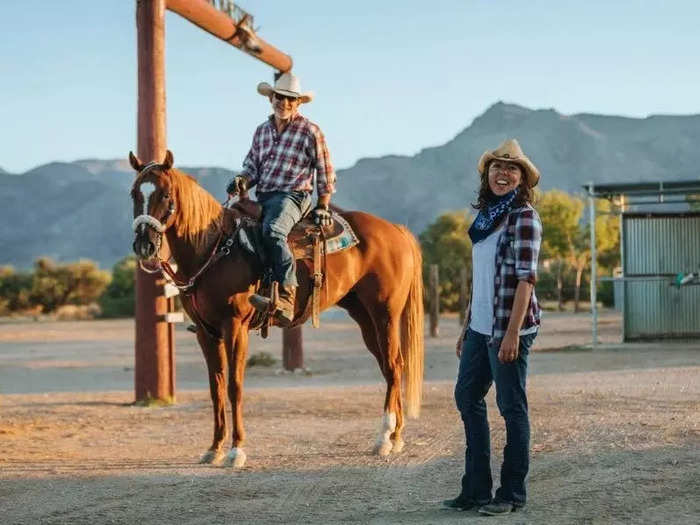 On it, Airbnb hosts Rob and Sandi Croft rent out tiny homes, teepees, and a wagon to guests. They manage the accommodations for the ranch.