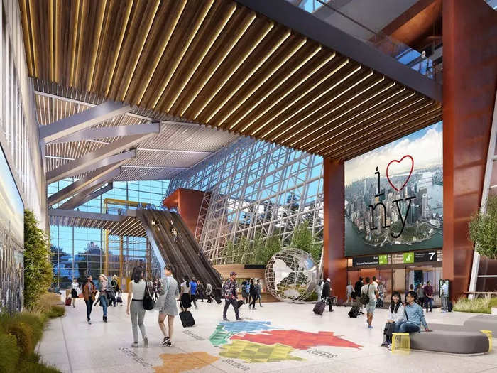 The $9.5 billion renovation will include a new departures hall, arrivals hall, customs hall, restaurants, shops, and lounges.