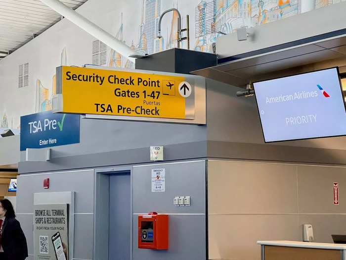 Travelers can enter the TSA checkpoint directly from both premium spaces.