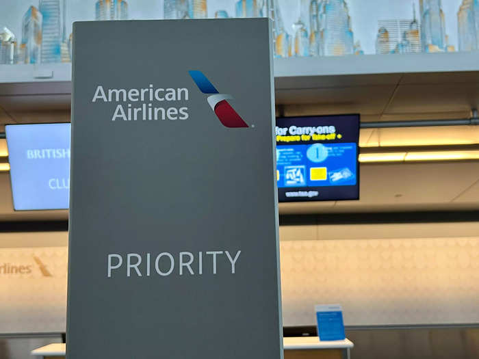 To allow for easy transit, the airlines have created two co-branded check-in areas for American and British Airways