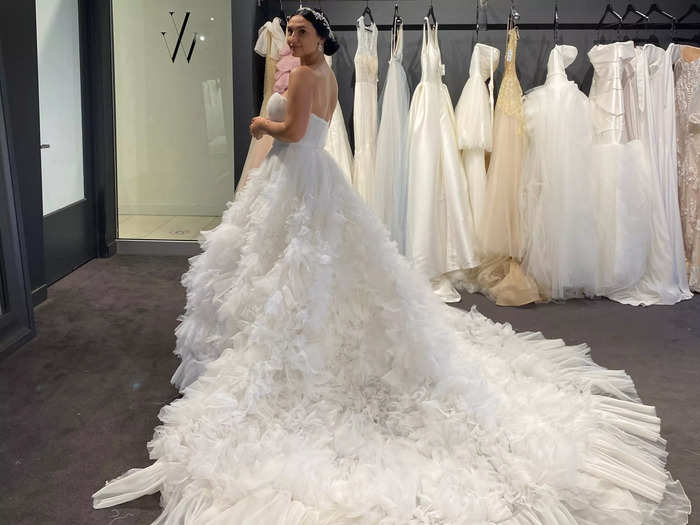 With ten weeks to go before her 500-guest wedding, Pepa began her wedding dress search anew.